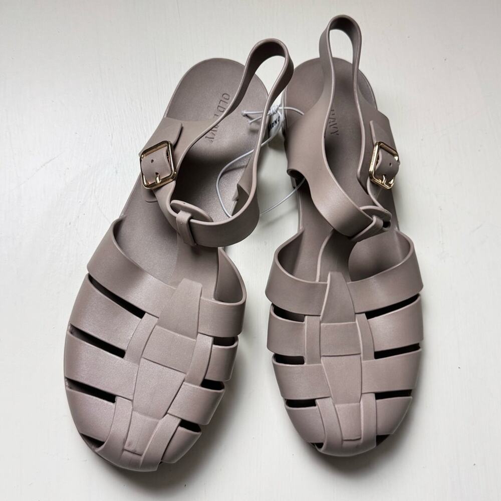 Old Navy Ankle Strap Buckle TAUPE Stylish Women's Sandals